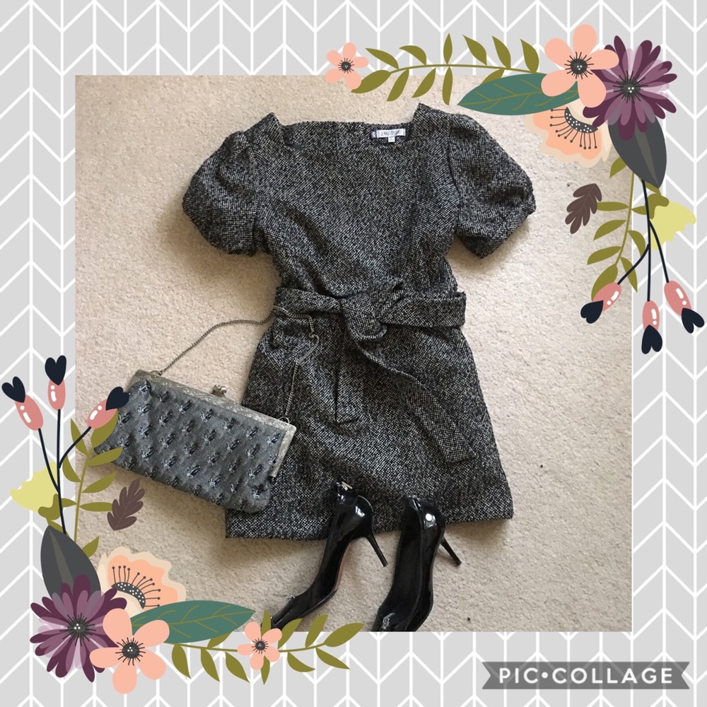 CLASSY & STYLISH JENNIFER LOPEZ TWEED TUNIC DRESS